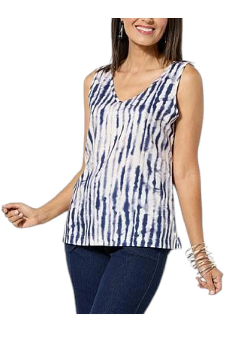GREY by Jhoan Sebastian Grey Women's Satin Dual Neckline Tank Navy - Regular